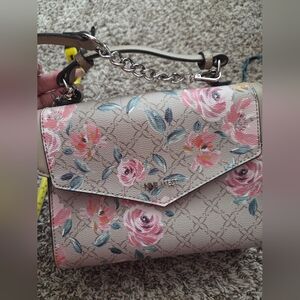 Nine West Floral Beige Crossbody Bag
